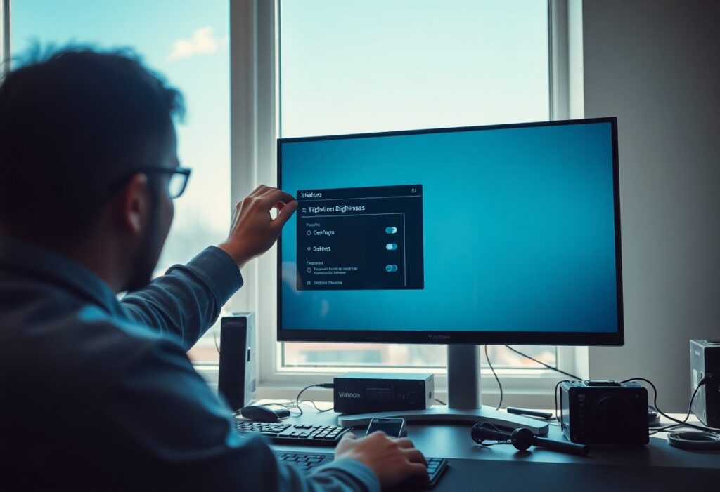 tutorial setting brightness videotron