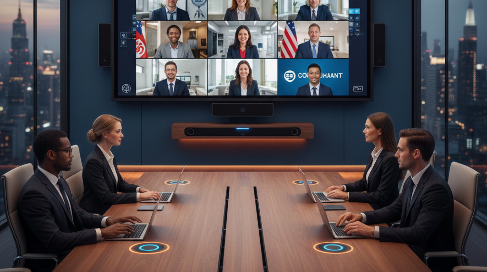 Integrasi Video Conference dengan Interactive Flat Panel