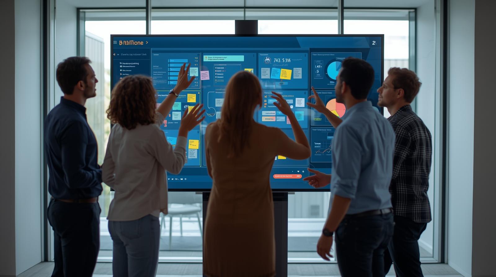 Penggunaan Interactive Flat Panel di Smart Office