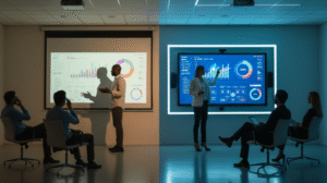 Perbandingan Interactive Flat Panel vs Proyektor Konvensional