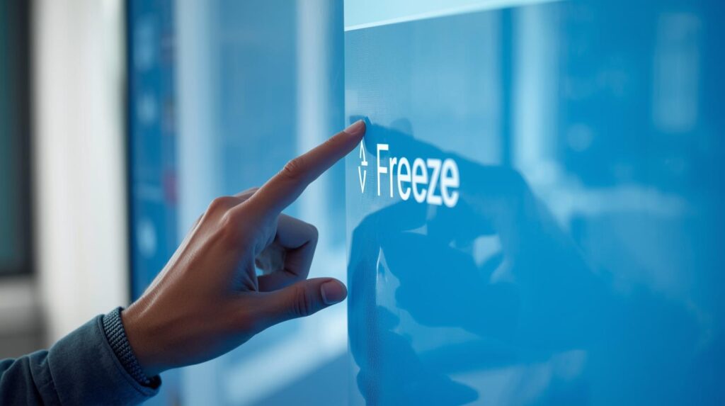Cara Menggunakan Fitur Freeze Layar Smartboard saat Guru Membuka Kunci Jawaban 1 fitur freeze smartboard