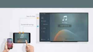 hubungkan iphone ke interactive flat panel