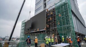 Jasa pasang videotron bandung konstruksi aman.