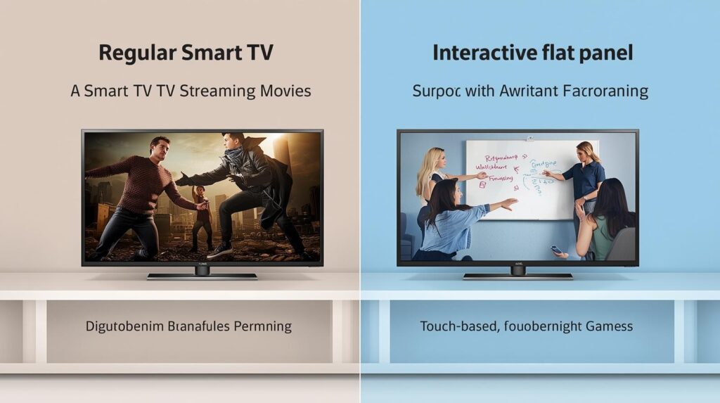 smart tv vs interactive flat panel kelas