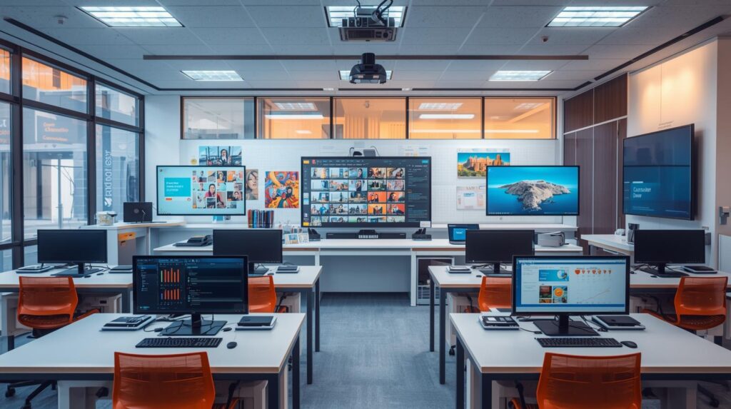 paket ruang kelas digital medan dengan interactive flat panel dan training guru di sekolah