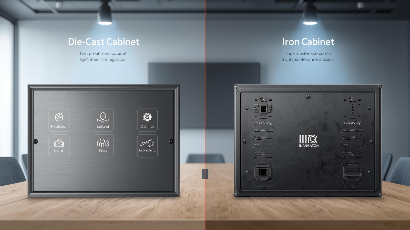 Perbedaan Videotron Cabinet Die-Cast vs Iron Cabinet